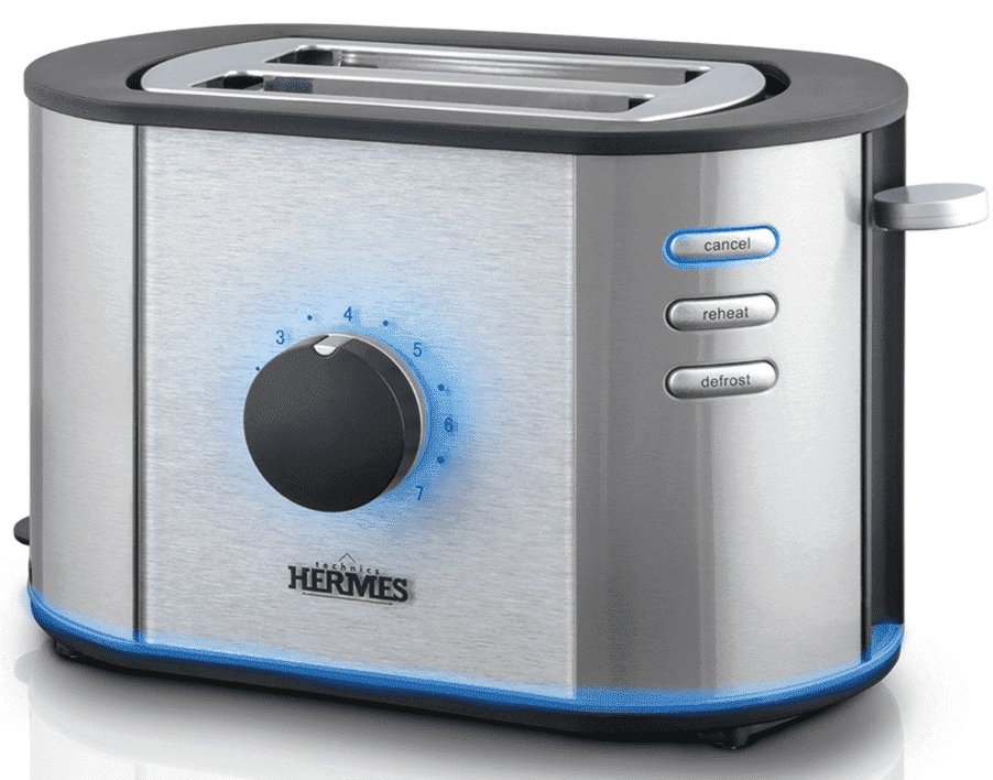 Тостер HERMES TECHNICS HTTO700 870Вт серебристый, Россия